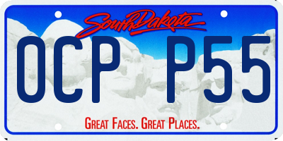 SD license plate 0CPP55