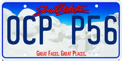 SD license plate 0CPP56
