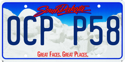 SD license plate 0CPP58