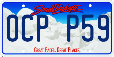 SD license plate 0CPP59