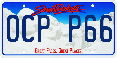 SD license plate 0CPP66