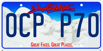 SD license plate 0CPP70