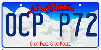 SD license plate 0CPP72