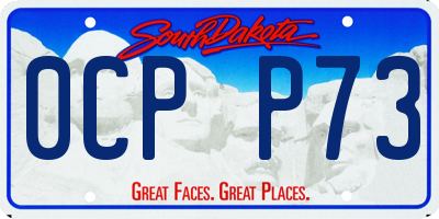 SD license plate 0CPP73
