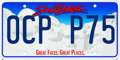SD license plate 0CPP75
