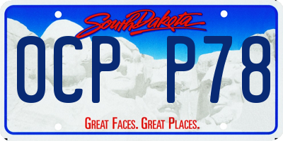 SD license plate 0CPP78