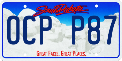 SD license plate 0CPP87