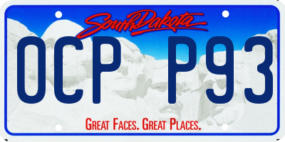 SD license plate 0CPP93