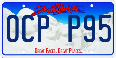 SD license plate 0CPP95