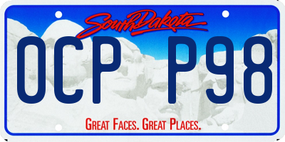 SD license plate 0CPP98