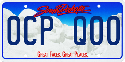SD license plate 0CPQ00