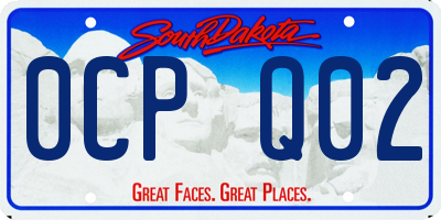 SD license plate 0CPQ02
