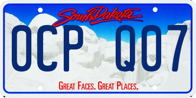 SD license plate 0CPQ07