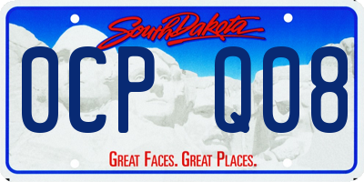 SD license plate 0CPQ08