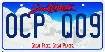 SD license plate 0CPQ09
