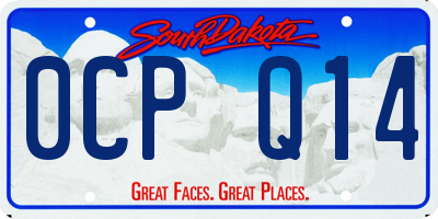 SD license plate 0CPQ14