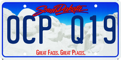 SD license plate 0CPQ19
