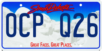 SD license plate 0CPQ26
