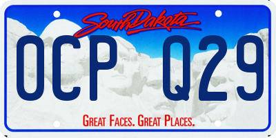 SD license plate 0CPQ29
