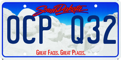 SD license plate 0CPQ32