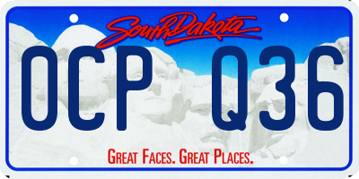 SD license plate 0CPQ36