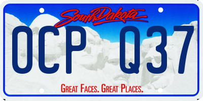 SD license plate 0CPQ37
