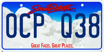 SD license plate 0CPQ38