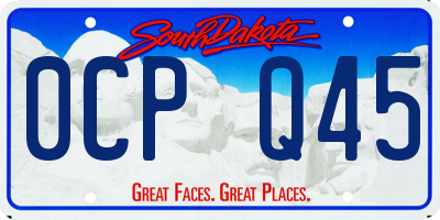 SD license plate 0CPQ45
