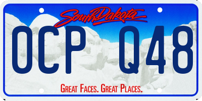 SD license plate 0CPQ48