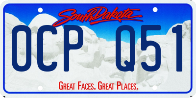 SD license plate 0CPQ51