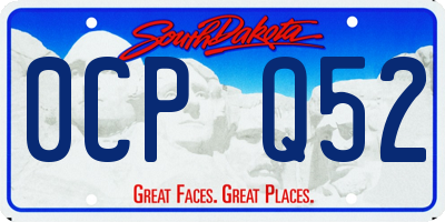 SD license plate 0CPQ52
