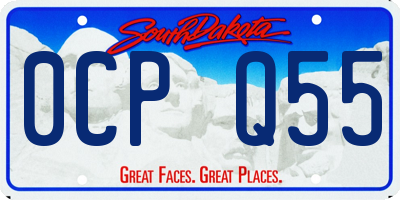 SD license plate 0CPQ55