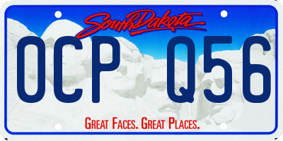 SD license plate 0CPQ56