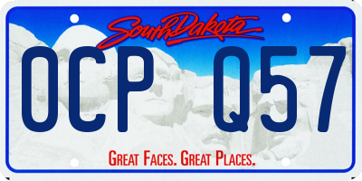SD license plate 0CPQ57