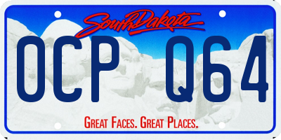 SD license plate 0CPQ64