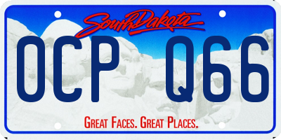 SD license plate 0CPQ66