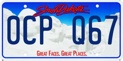SD license plate 0CPQ67
