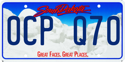 SD license plate 0CPQ70