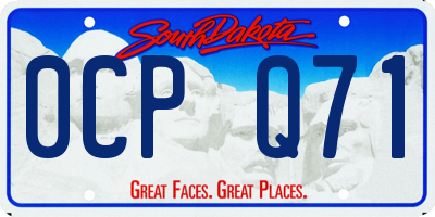 SD license plate 0CPQ71