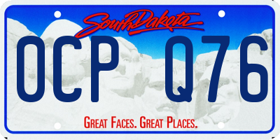 SD license plate 0CPQ76
