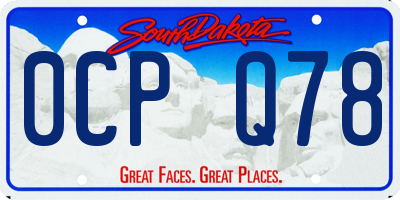 SD license plate 0CPQ78