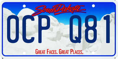 SD license plate 0CPQ81