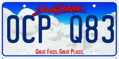 SD license plate 0CPQ83