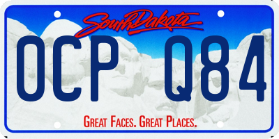 SD license plate 0CPQ84