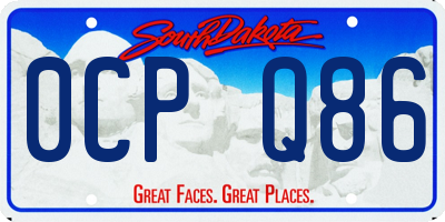 SD license plate 0CPQ86