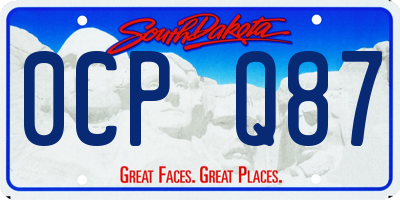 SD license plate 0CPQ87