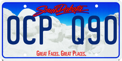 SD license plate 0CPQ90