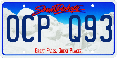 SD license plate 0CPQ93
