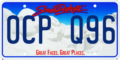 SD license plate 0CPQ96