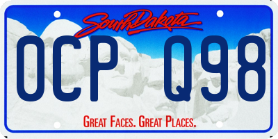 SD license plate 0CPQ98